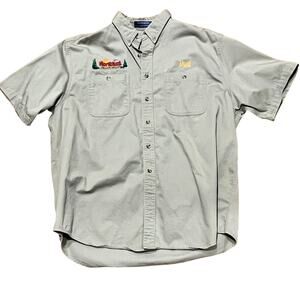 Uniform Work Shirt Northland Fishing Tackle Men's XL Khaki S/S Button Up "Dell"